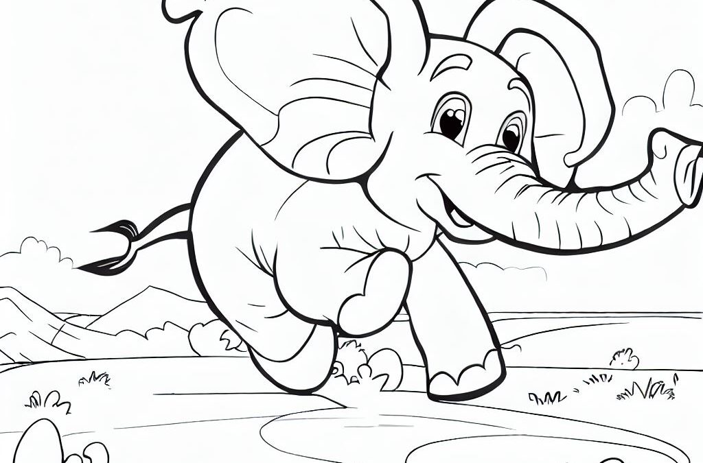 Elephant Coloring Page: A Majestic Dive into the Jungle Realm